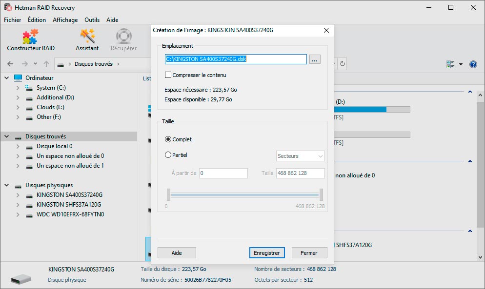 Création et analyse d’une image disque Création et analyse d’une image disque